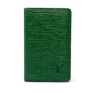 Louis Vuitton Green Epi Pocket Organizer / Card Holder